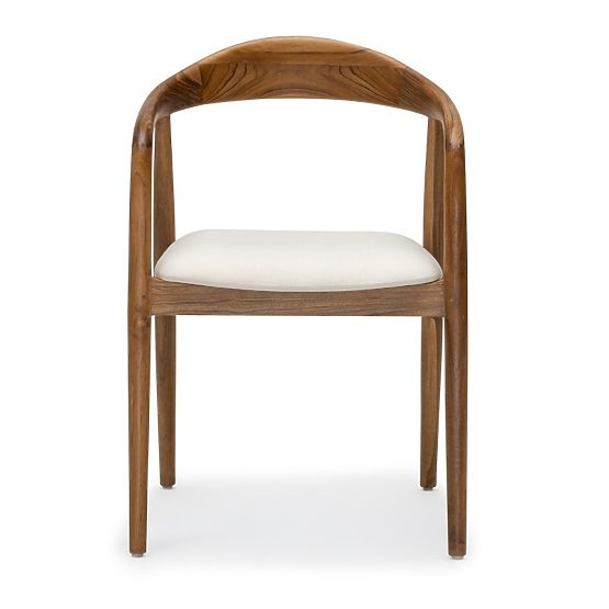 Sedia in legno Ludvika 2.0, arrotondata, naturale/crema