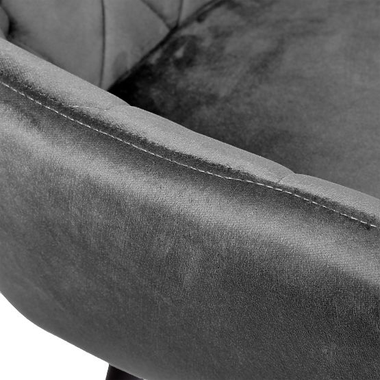 Sedia in velluto ATLANTA VELVET grafite