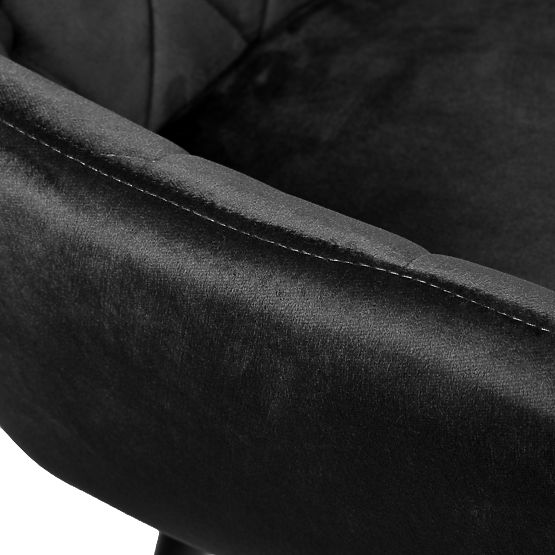 Sedia in velluto ATLANTA VELVET nera