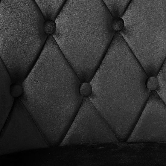 Sedia in velluto ATLANTA VELVET nera
