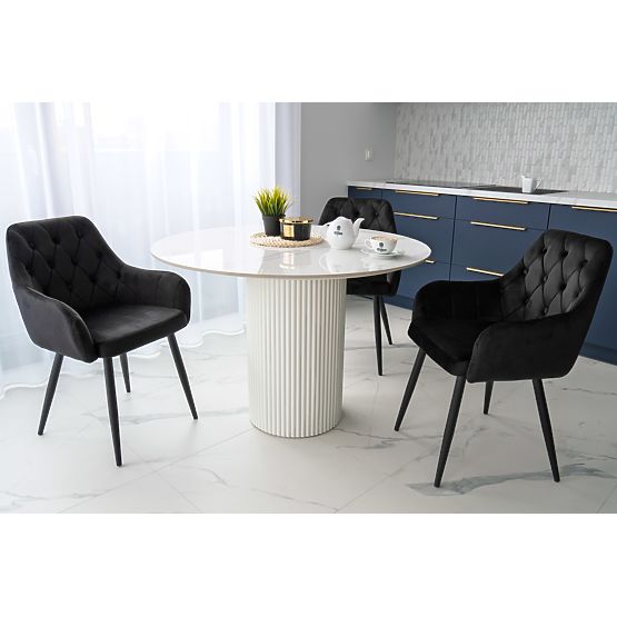 Sedia in velluto ATLANTA VELVET nera