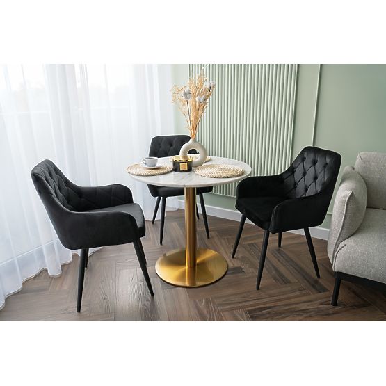 Sedia in velluto ATLANTA VELVET nera