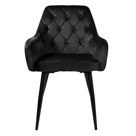 Sedia in velluto ATLANTA VELVET nera