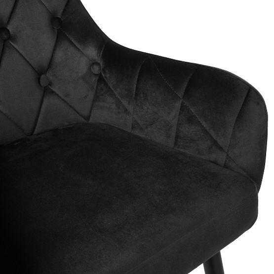 Sedia in velluto ATLANTA VELVET nera