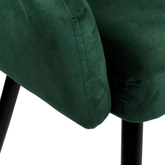 Sedia in velluto ATLANTA VELVET verde scuro