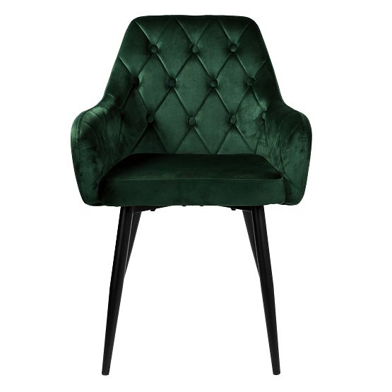 Sedia in velluto ATLANTA VELVET verde scuro