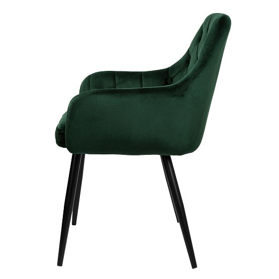 Sedia in velluto ATLANTA VELVET verde scuro