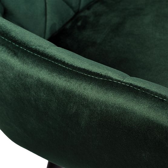 Sedia in velluto ATLANTA VELVET verde scuro