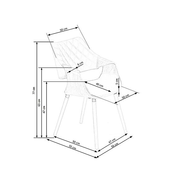 Sedia K396 noce / beige (1p=1pz)