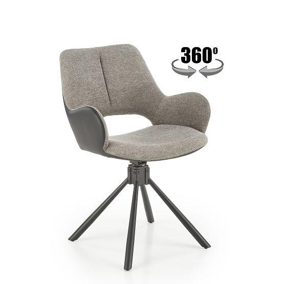 Sedia K494 grigia/nera (1p=2pz)