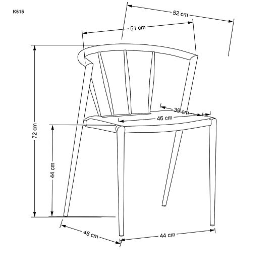 Sedia K515 naturale (1p=4pz)