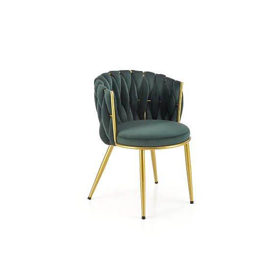Sedia K517 verde scuro / oro (1p=2pz)