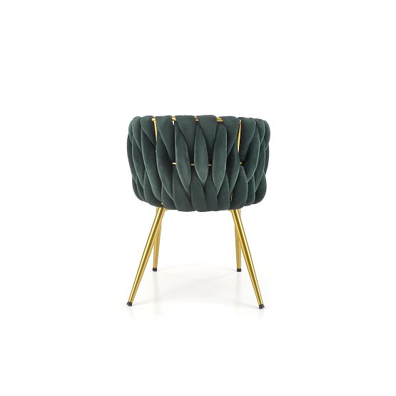 Sedia K517 verde scuro / oro (1p=2pz)