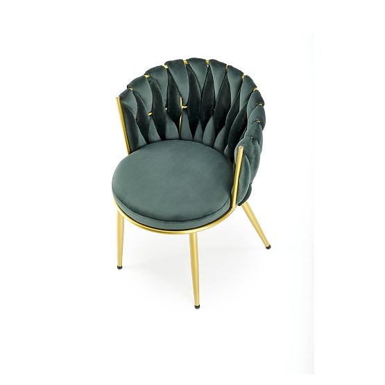 Sedia K517 verde scuro / oro (1p=2pz)