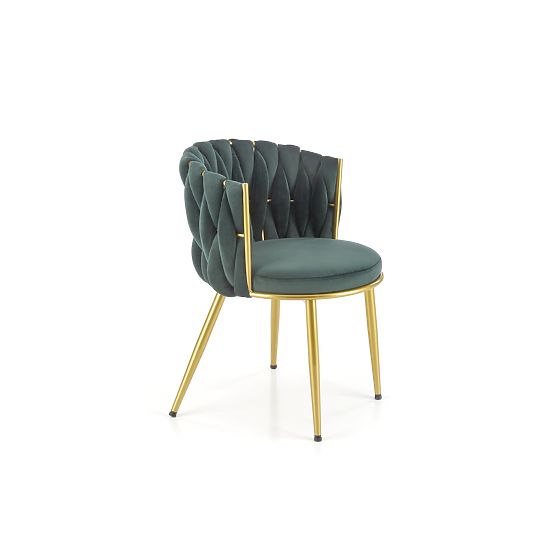 Sedia K517 verde scuro / oro (1p=2pz)