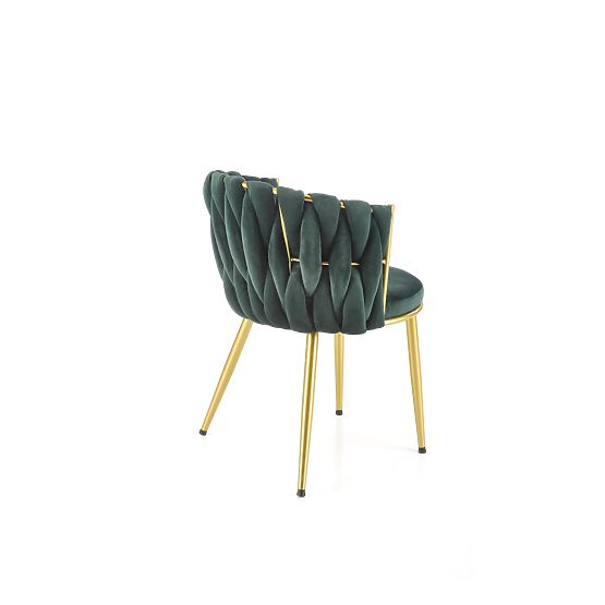 Sedia K517 verde scuro / oro (1p=2pz)
