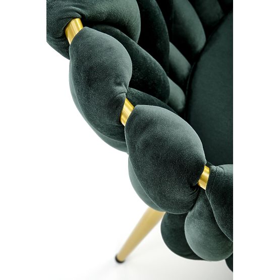 Sedia K517 verde scuro / oro (1p=2pz)