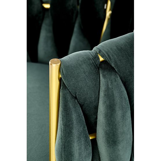 Sedia K517 verde scuro / oro (1p=2pz)