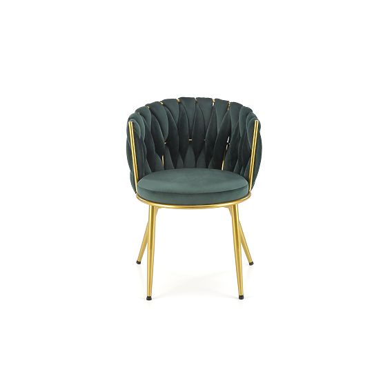 Sedia K517 verde scuro / oro (1p=2pz)