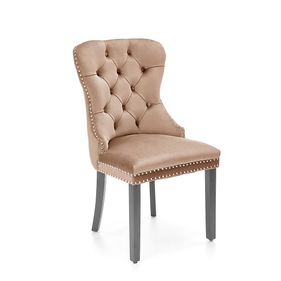 Sedia MIYA nera / rivestimento: beige (1p=2ks)