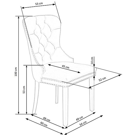 Sedia MIYA nera / rivestimento: beige (1p=2ks)