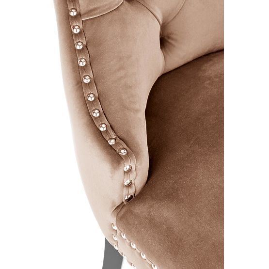 Sedia MIYA nera / rivestimento: beige (1p=2ks)