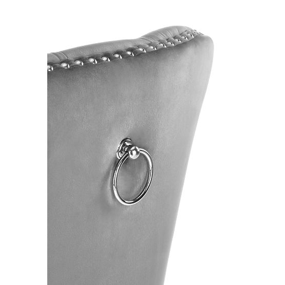 Sedia MIYA nera / rivestimento: grigio (1p=2pz)