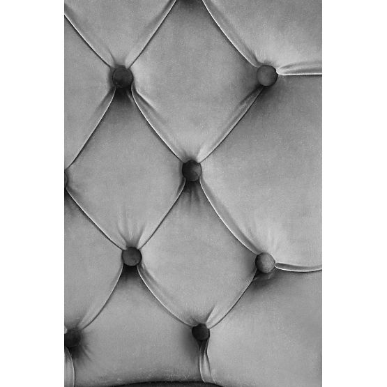 Sedia MIYA nera / rivestimento: grigio (1p=2pz)