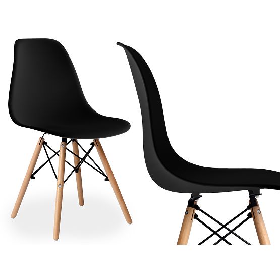 Sedia Moderna Milano DSW PP nera