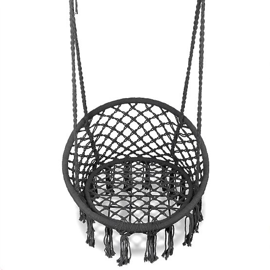 Sedia sospesa boho altalena da giardino nido di cicogna grigia MultiGarden