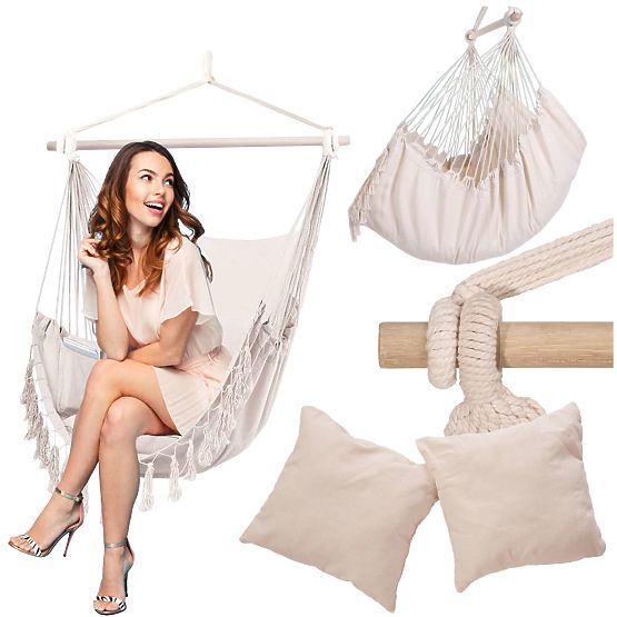 Sedia sospesa brasiliana BAHIO beige