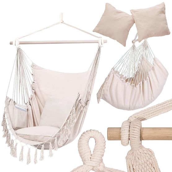 Sedia sospesa brasiliana BAHIO beige