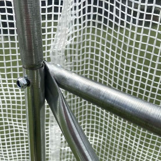 Serra da giardino a tunnel 3x2x2 m struttura in metallo multifunzionale pellicola bianca 2 ingressi