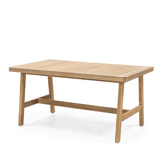 Set angolare da giardino con tavolo Castello, intreccio, legno di acacia FSC, effetto teak, beige