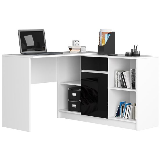 SET CLP B-17 CREDENZA + SCRIVANIA PK NERO LUCIDO
