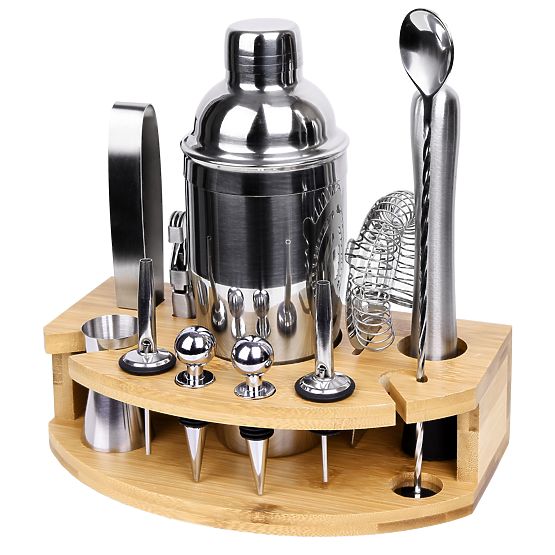 Set da barista CHESTER cromato 12 pezzi