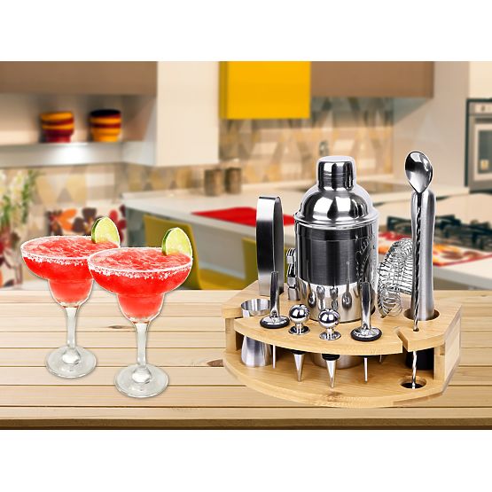 Set da barista CHESTER cromato 12 pezzi