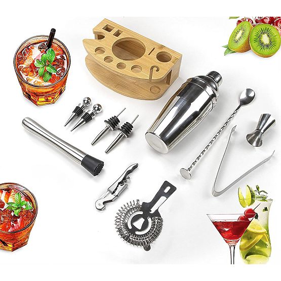 Set da barista CHESTER cromato 12 pezzi