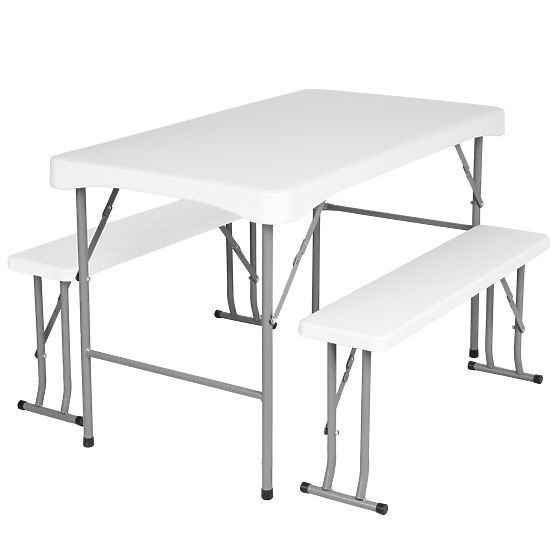 Set da catering da giardino STANLEY tavolo + 2 panche