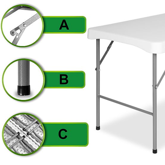Set da catering da giardino STANLEY tavolo + 2 panche