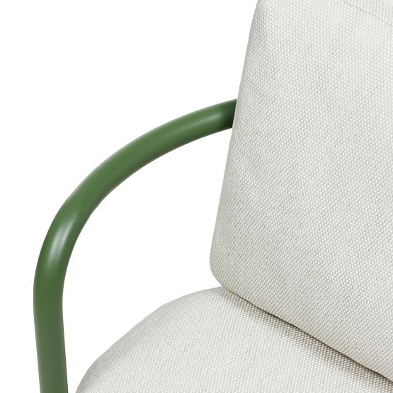 Set da giardino Amarello, tavolo 220 cm + 6 sedie, alluminio, beige chiaro/verde