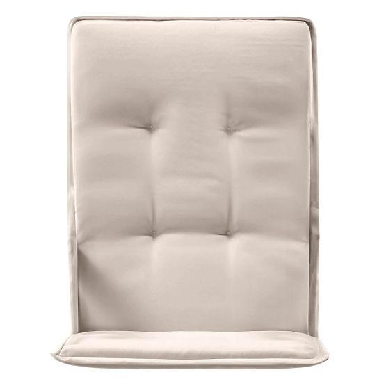 Set da giardino Familis tavolo 160 cm + 4 sedie con schienali regolabili e cuscini grigio chiaro