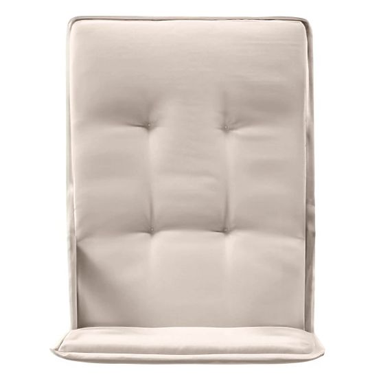 Set da giardino Familis tavolo 160 cm + 6 sedie con schienali regolabili e cuscini grigio chiaro