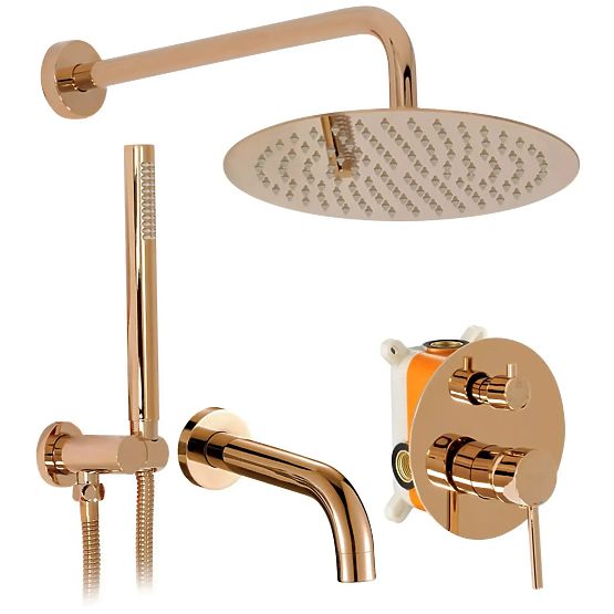 Set da incasso per vasca-doccia Rea Lungo Rame + BOX