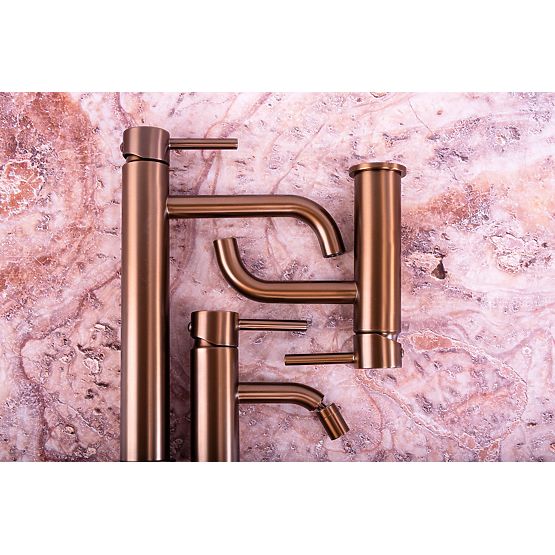 Set da incasso per vasca e doccia Rea Lungo Rame Spazzolato