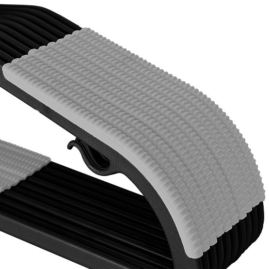 Set di 10 appendiabiti Flexi nero-grigio