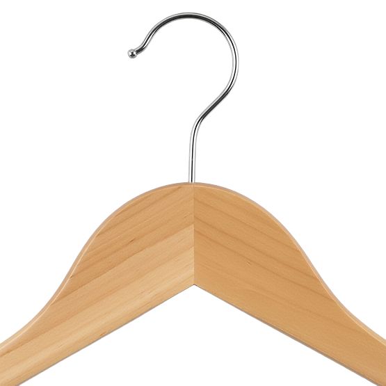 Set di 10 appendiabiti in legno RONDO marrone chiaro