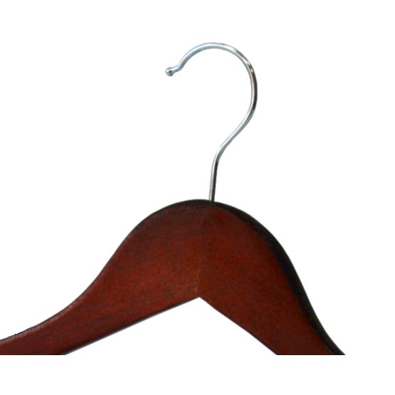 Set di 10 appendiabiti in legno RONDO marrone scuro