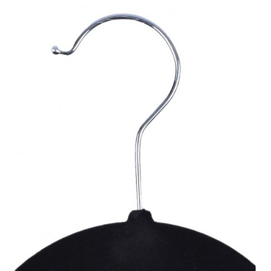 Set di 10 appendiabiti in velluto Maxi - nero