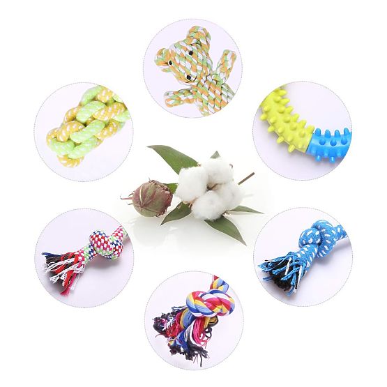 Set di 10 giocattoli per cani DYLAN tira e molla